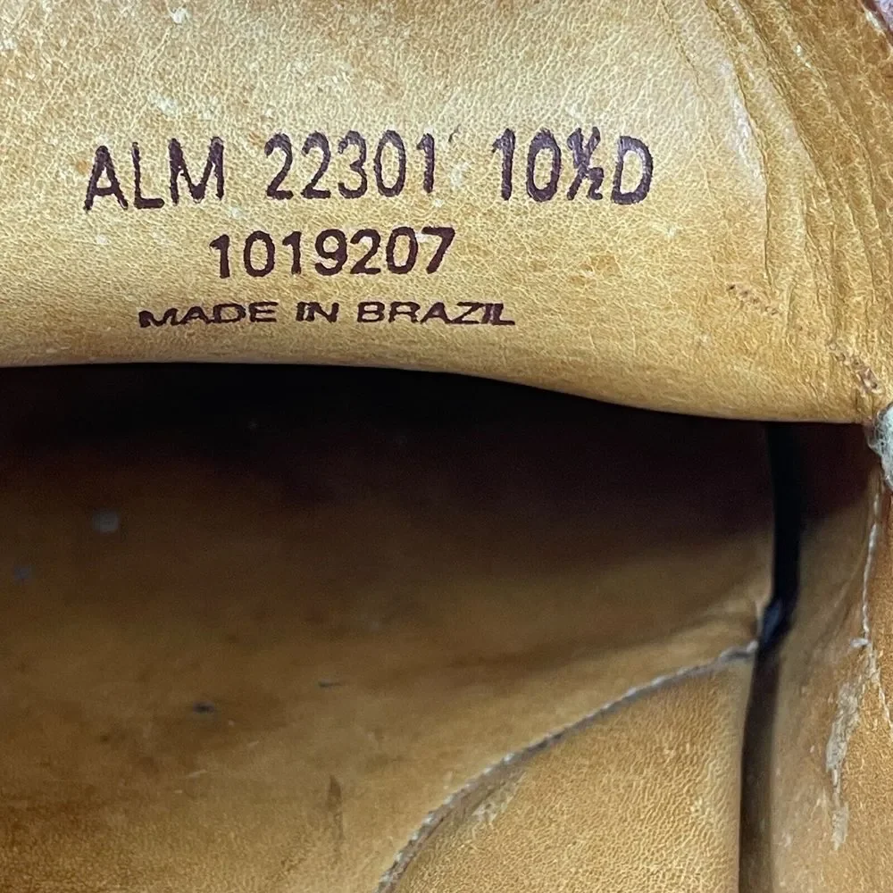 Polo Ralph Lauren Shoes Mens 10.5 D Brown Leather Driving Loafers Buckle - Picture 7 of 10